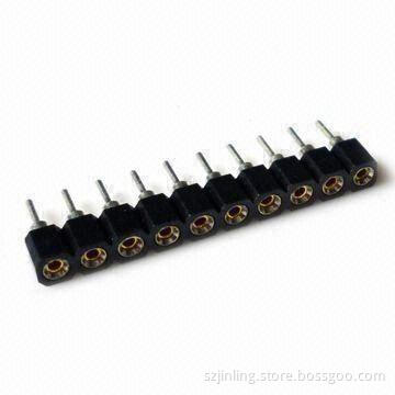 2.54mm single row IC socket H4.2, PPS insulator, round pin with brass material